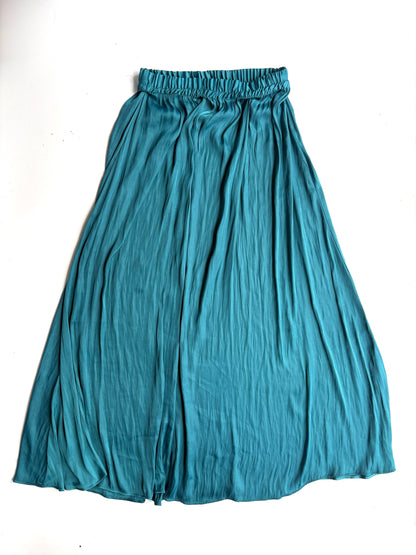 zara vibrant blue maxi skirt