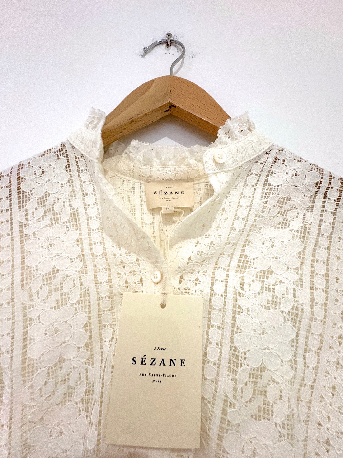 New With Tags Sézane Lace Blouse UK 6