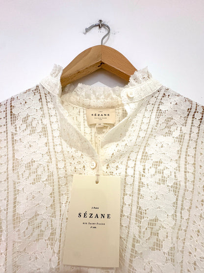 New With Tags Sézane Lace Blouse UK 6