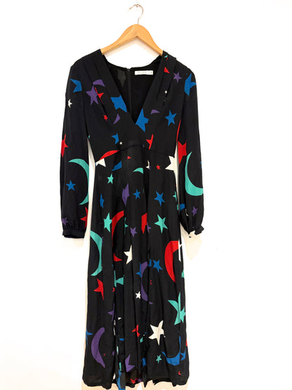 Rixo Silk Star Print Dress S