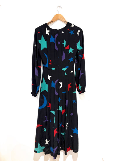 Rixo Silk Star Print Dress S