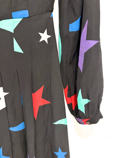 Rixo Silk Star Print Dress S