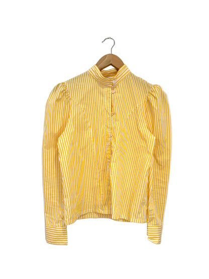 Maria De La Orden Striped Yellow Blouse UK 8