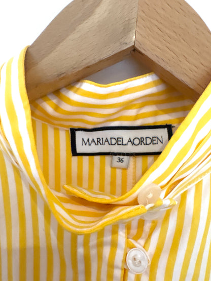 Maria De La Orden Striped Yellow Blouse UK 8