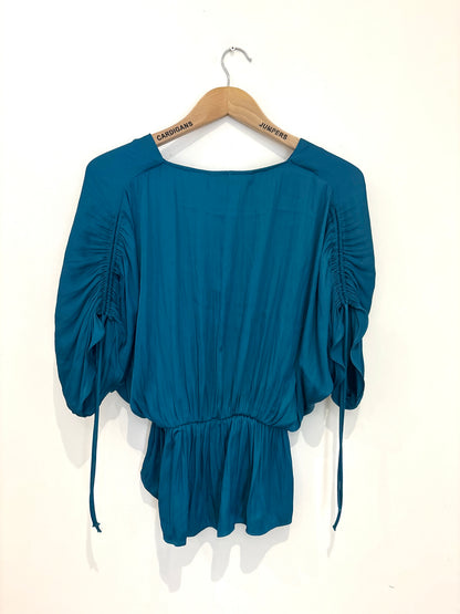 Zara Vibrant Teal Blouse S