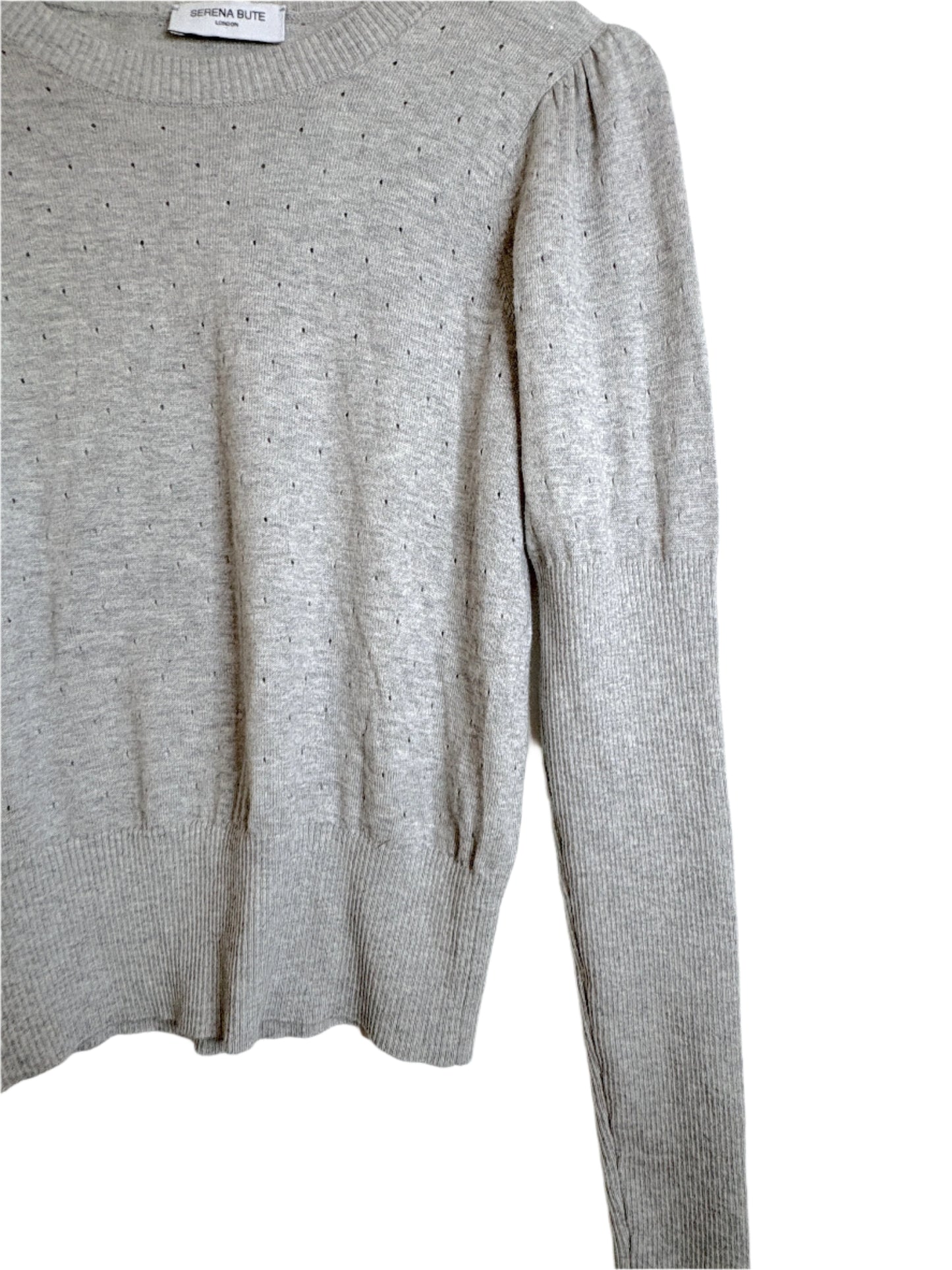 Serena Bute Light Grey Knitted Jumper XS