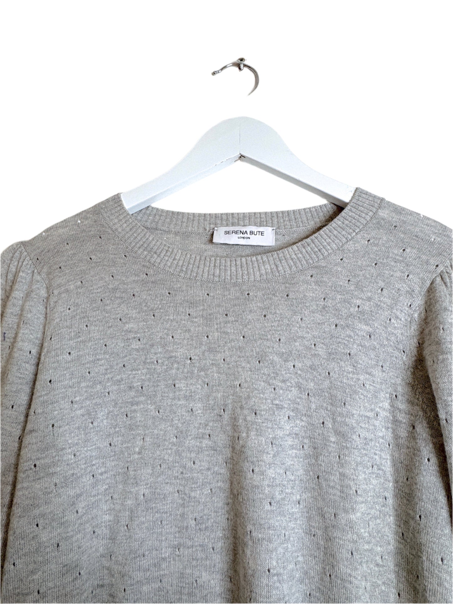 Serena Bute Light Grey Knitted Jumper XS