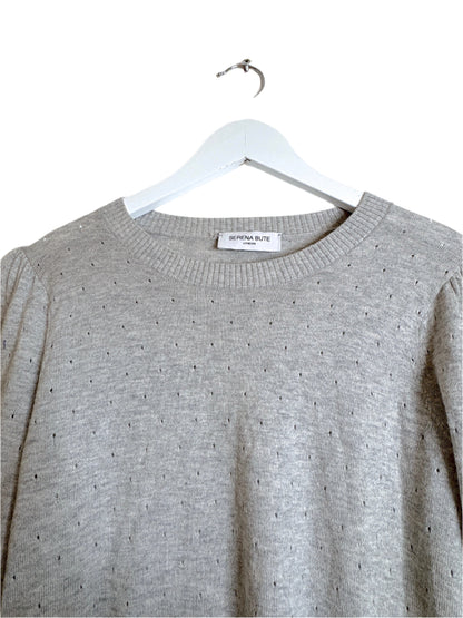 Serena Bute Light Grey Knitted Jumper XS