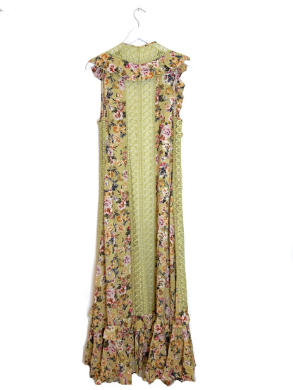 Charo Ruiz Floral Green Cover Up S