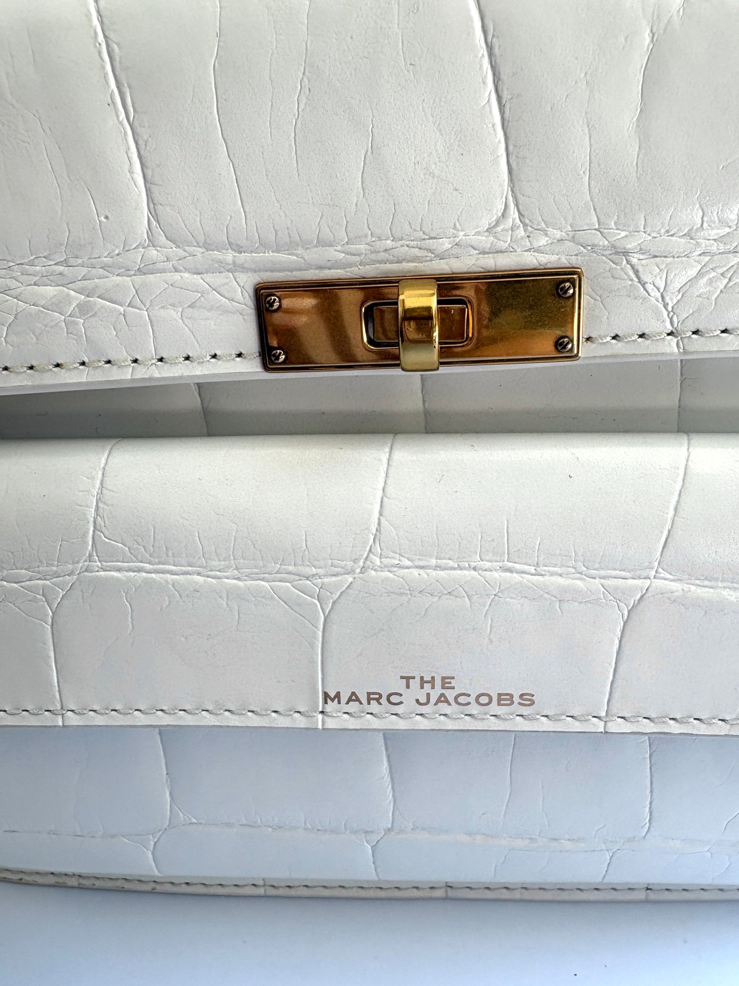 Marc Jacobs White Embossed Uptown Bag