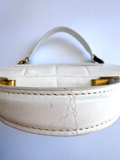 Marc Jacobs White Embossed Uptown Bag