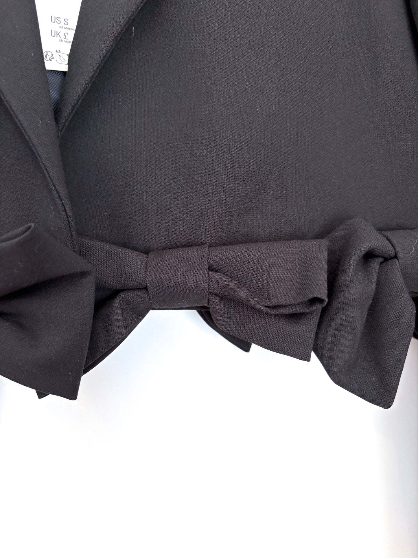 New With Tags Zara Cropped Bow Blazer S