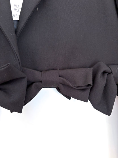 New With Tags Zara Cropped Bow Blazer S