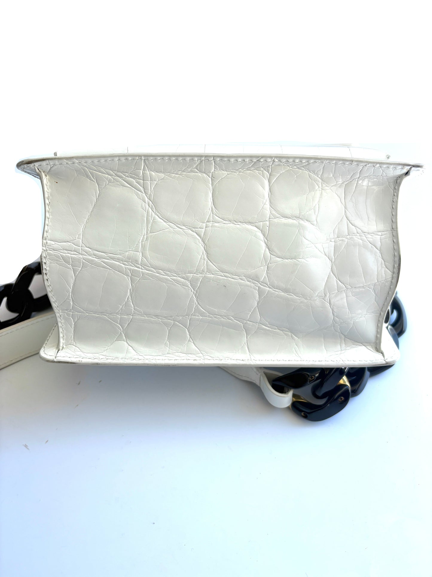 Marc Jacobs White Embossed Uptown Bag