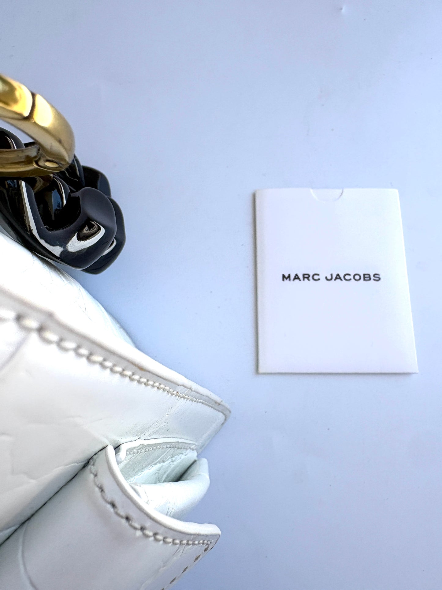 Marc Jacobs White Embossed Uptown Bag