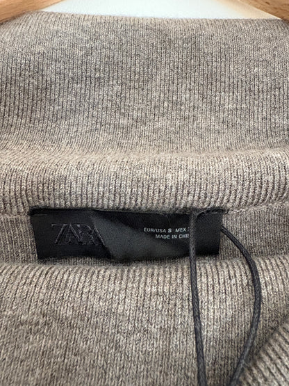 New With Tags Zara Gathered Strapless Knit Top S