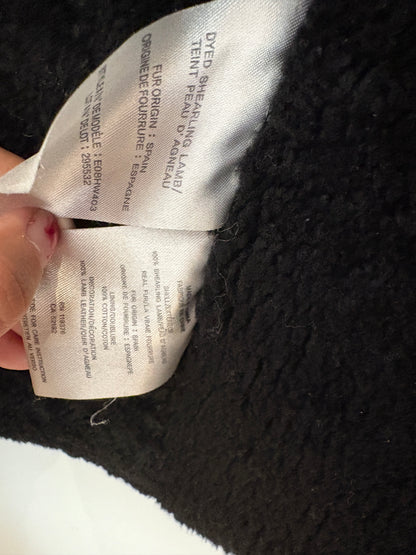 Theory Black Shearling Coat S