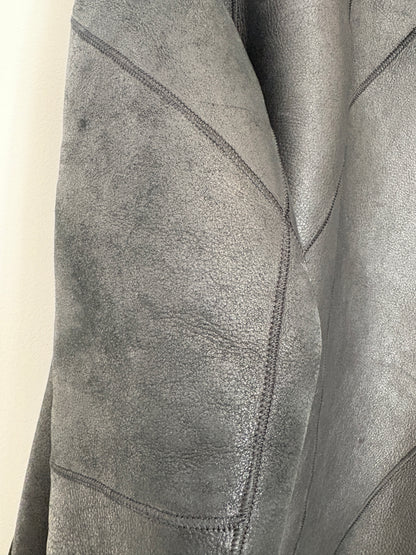 Theory Black Shearling Coat S