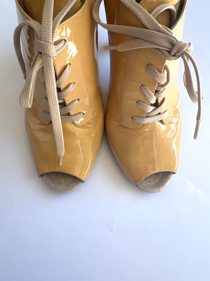 Dolce & Gabbana Patent Leather Lace Up Boots UK 7