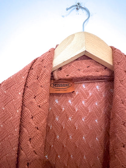 Missoni Burnt Orange Crochet Cardigan UK 6