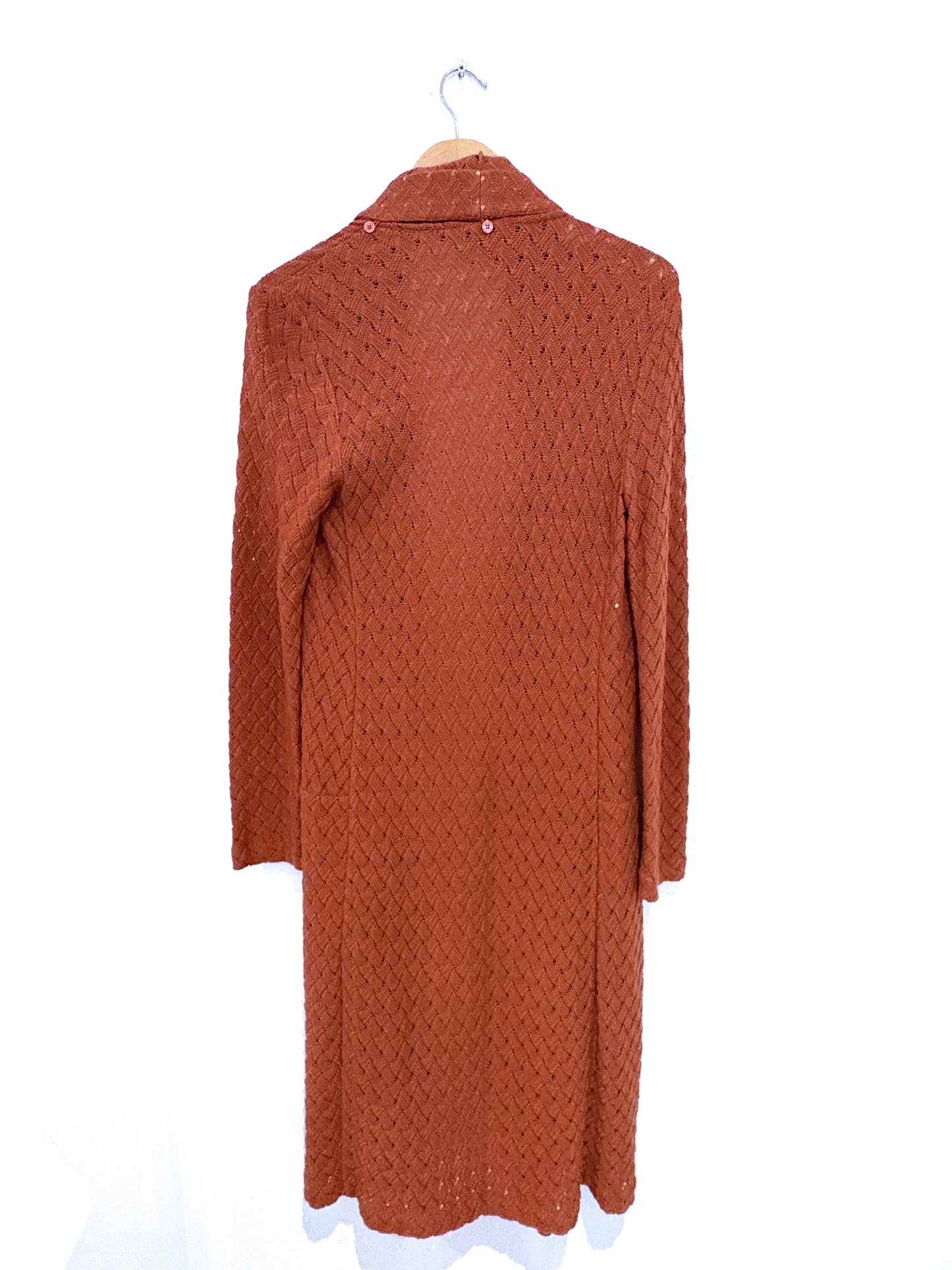 Missoni Burnt Orange Crochet Cardigan UK 6