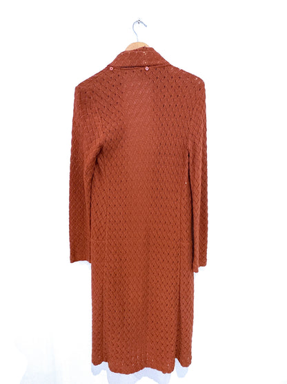 Missoni Burnt Orange Crochet Cardigan UK 6