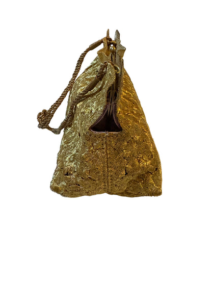 Emma Hope Gold Floral Shoulder Bag