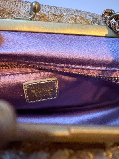 Emma Hope Gold Floral Shoulder Bag