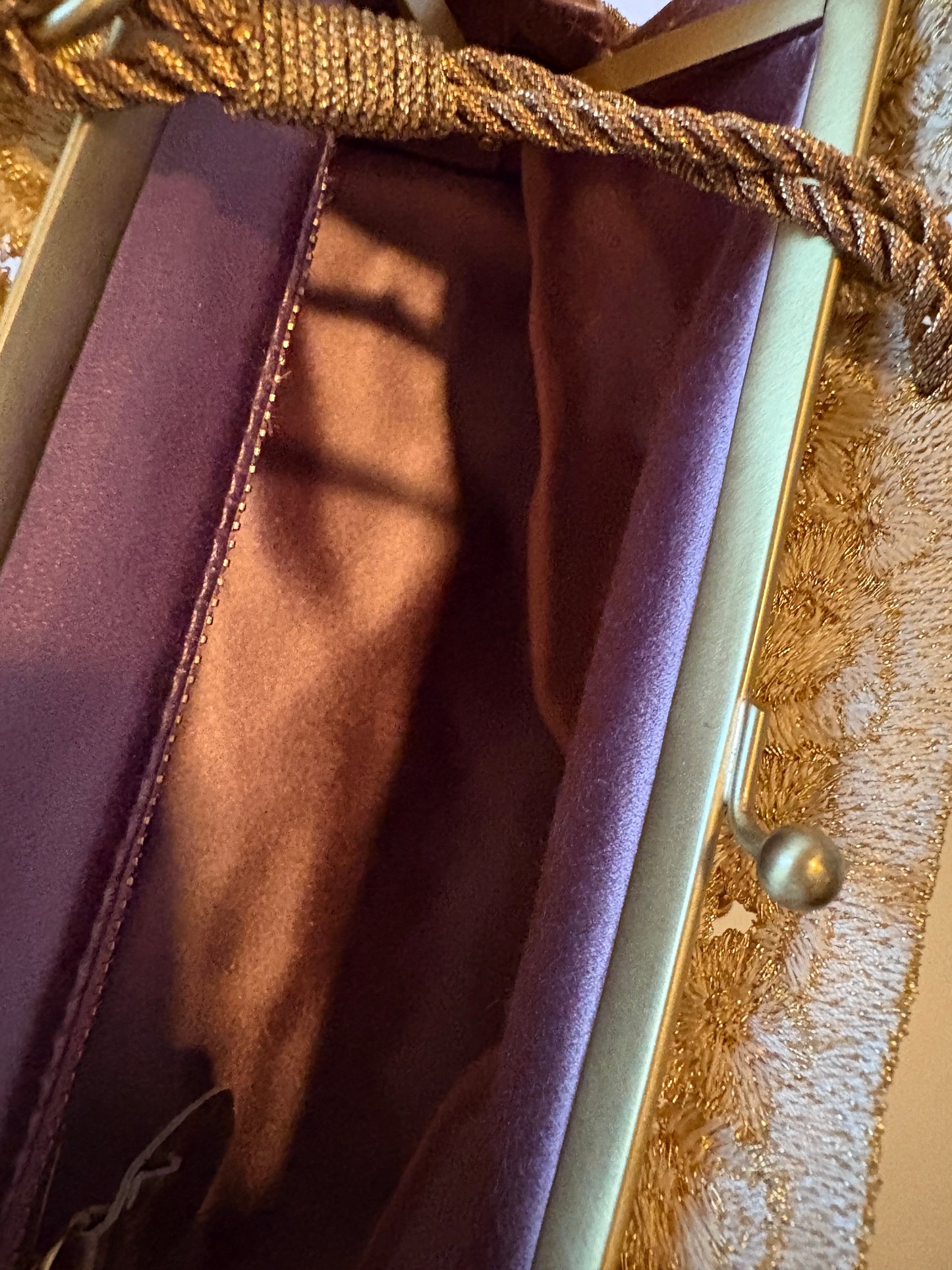 Emma Hope Gold Floral Shoulder Bag