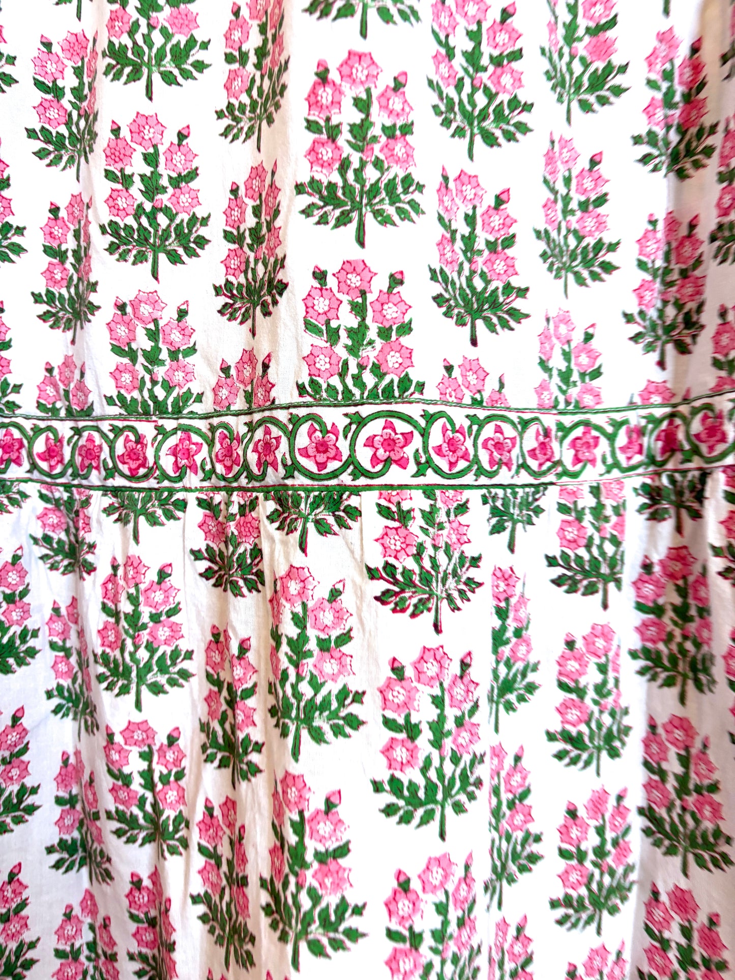 Pink City Prints Women's Hollyhock Bouquet Maria Dress L