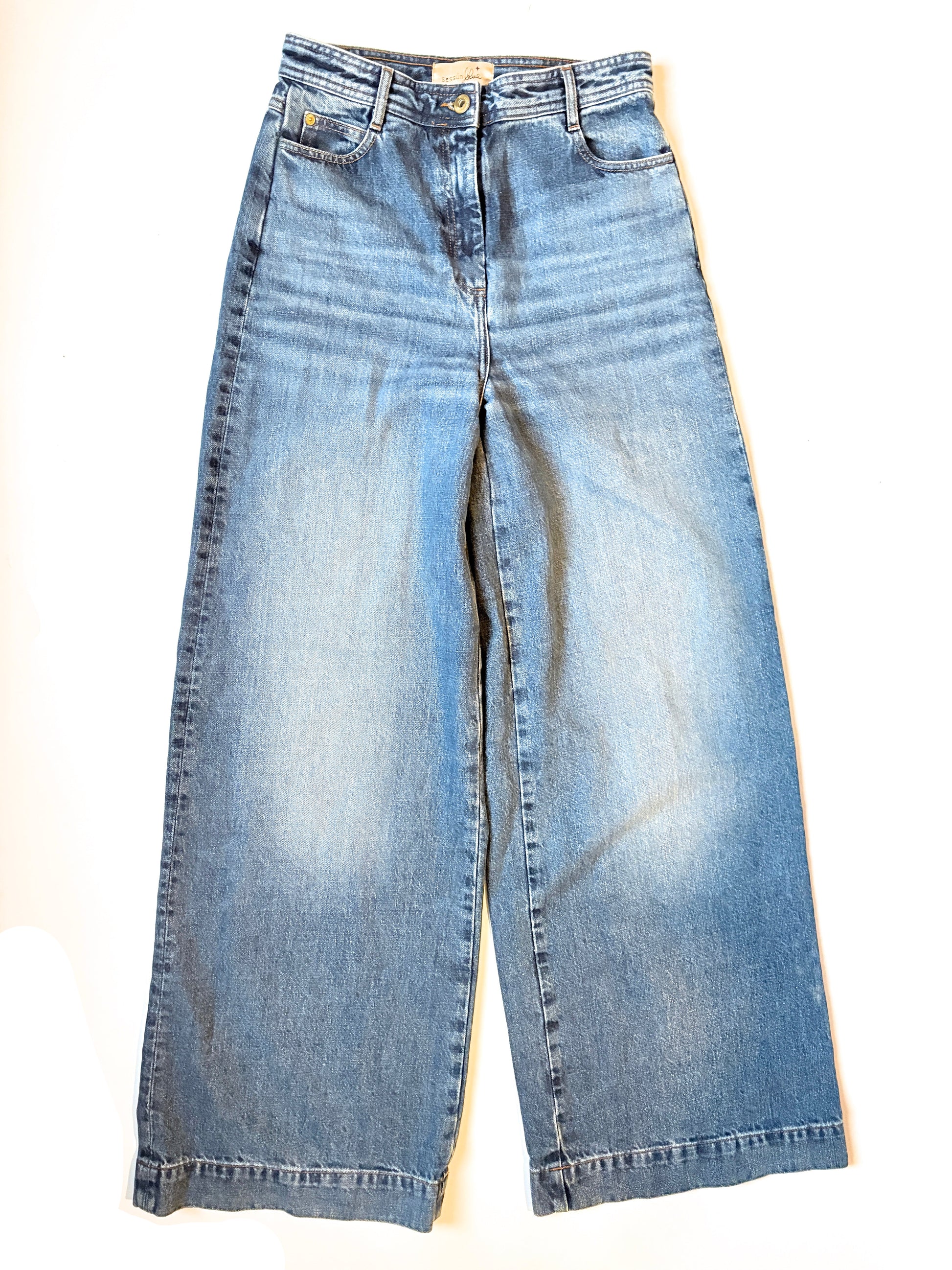 Sessun Blue Captain Denim Wide Leg Jeans 