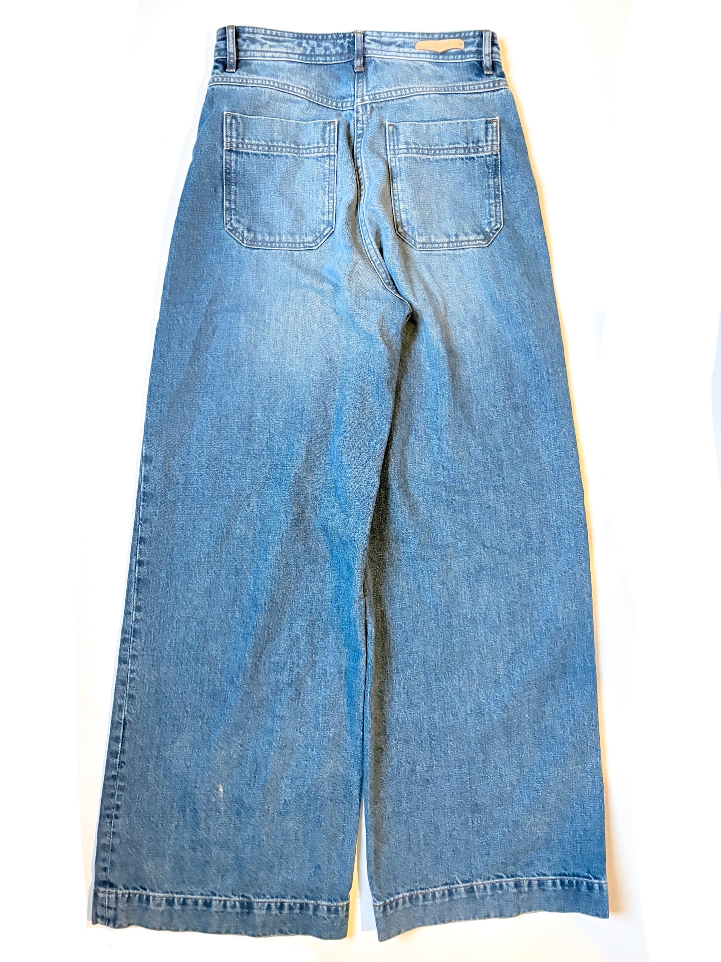 Sessun Blue Captain Denim Wide Leg Jeans UK 8
