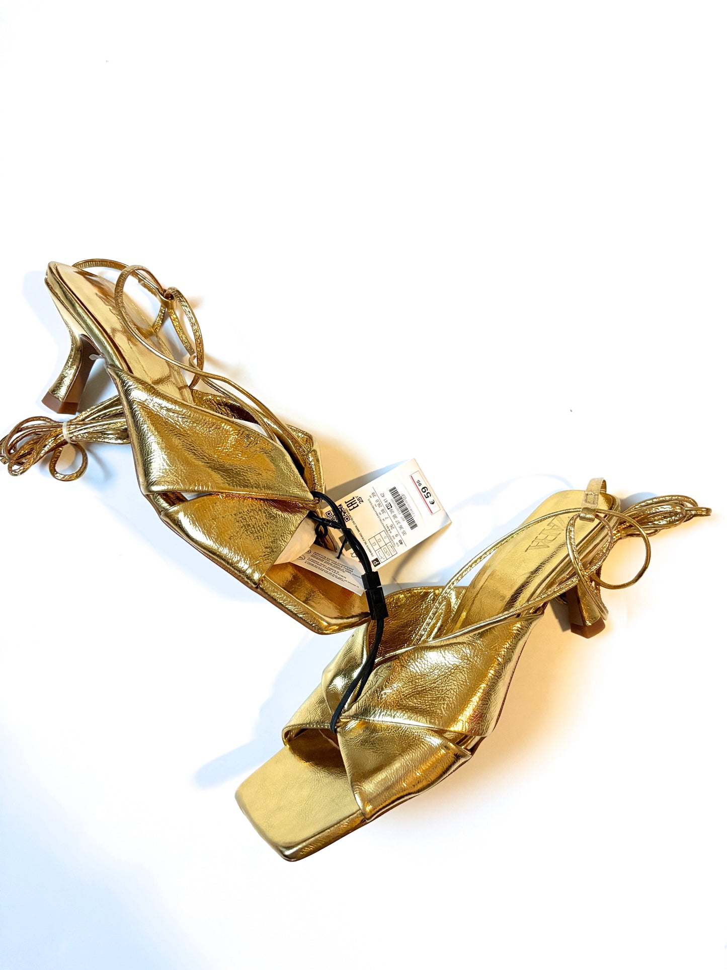 New with Tags Zara Gold Mules UK 7