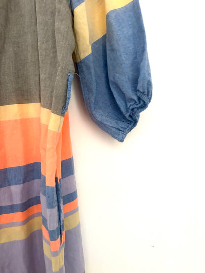 Nema Marise Multicoloured Cotton Stripe Maxi Dress M
