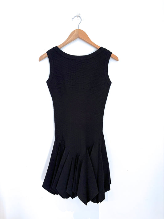 Alaia Paris Black Textured Dress UK 10