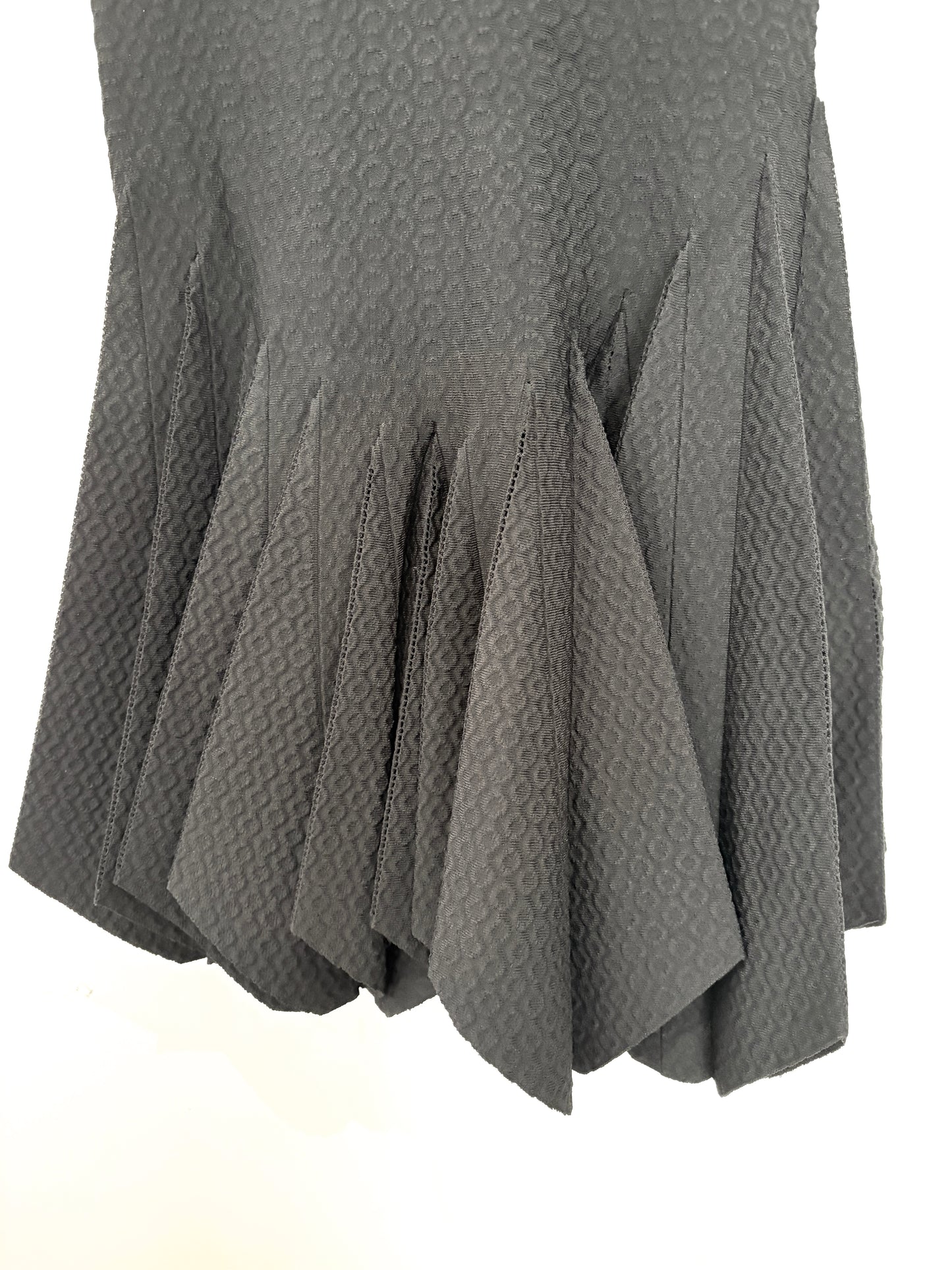 Alaia Paris Black Textured Dress UK 10