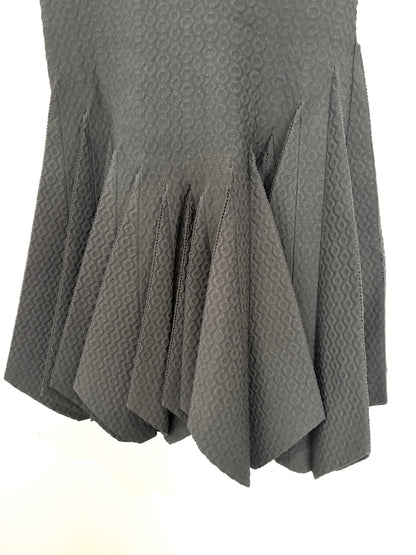 Alaia Paris Black Textured Dress UK 10