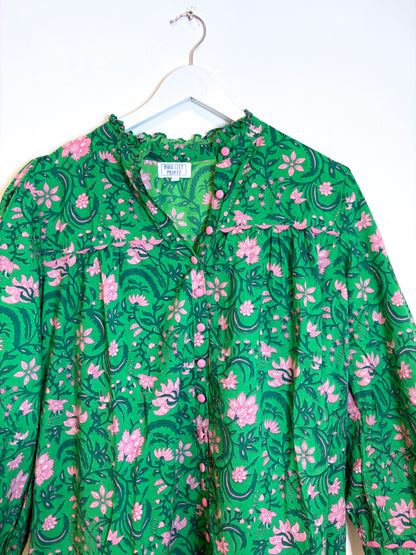 Pink City Prints Forest Rose Margot Dress M