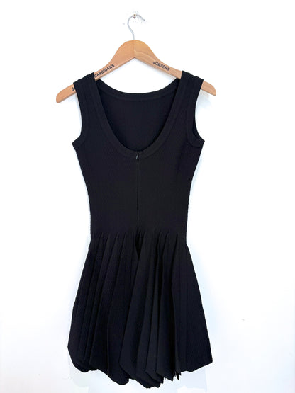 Alaia Paris Black Textured Dress UK 10