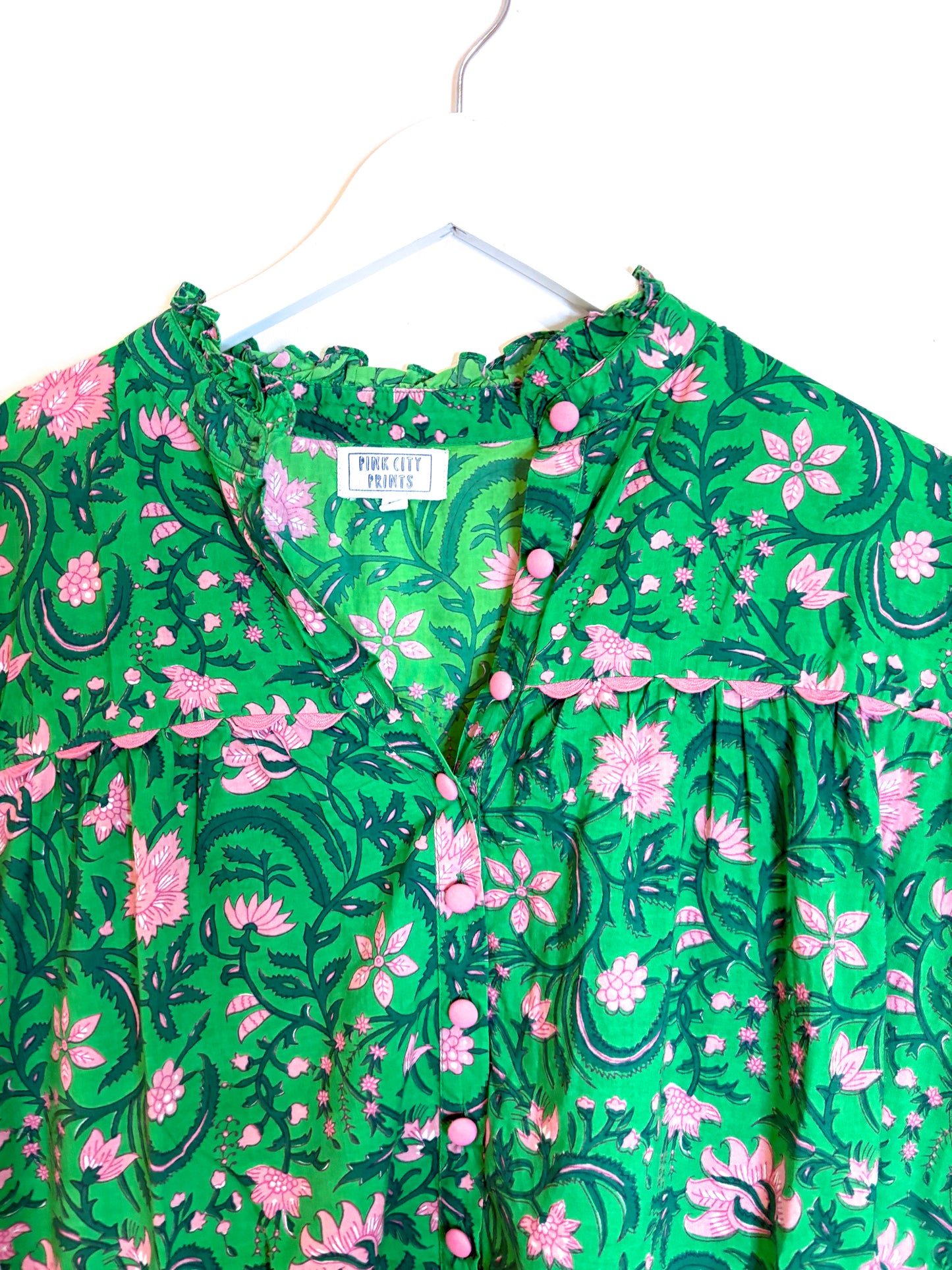 Pink City Prints Forest Rose Margot Dress M