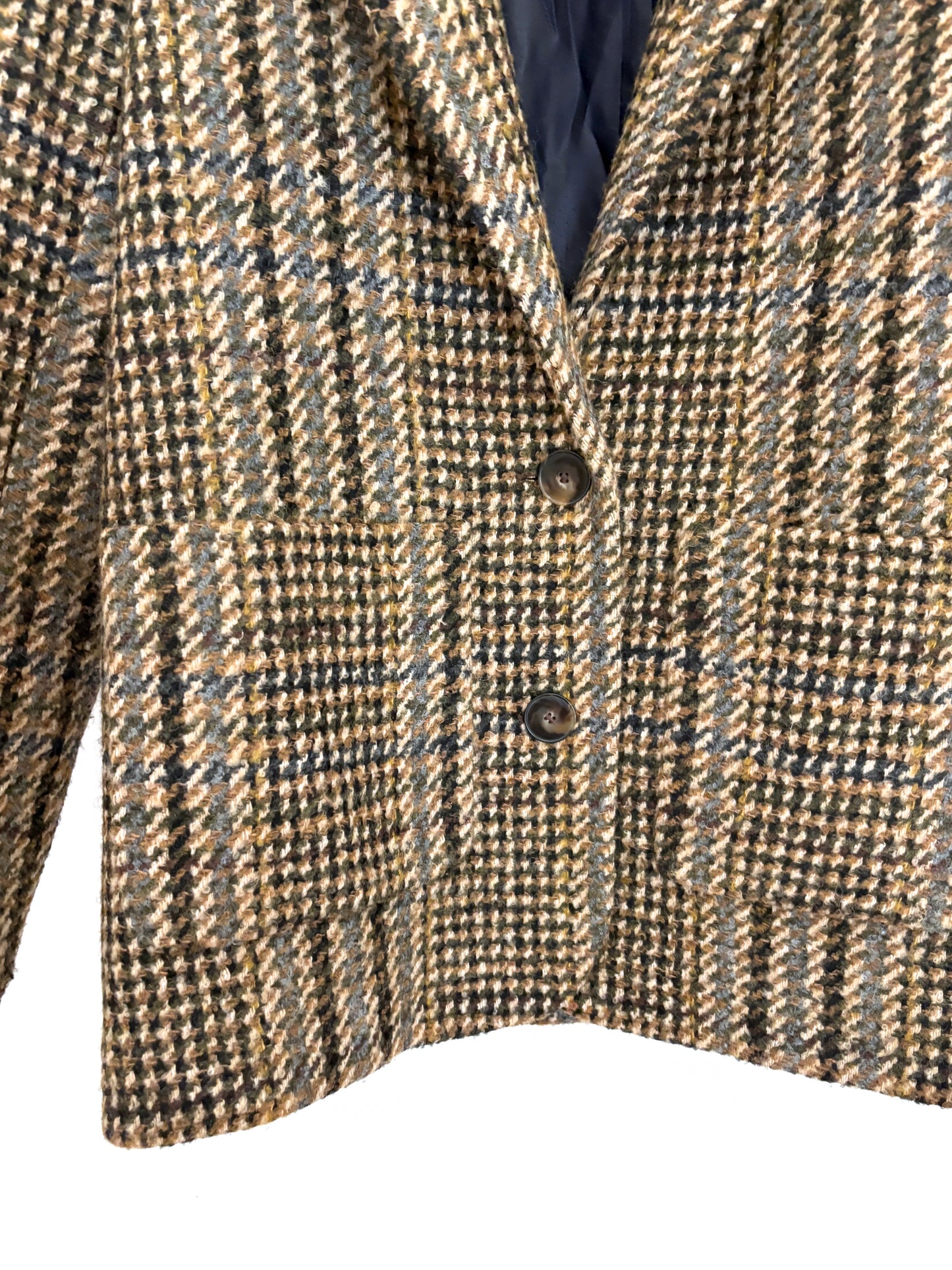 Sézane Brown Wool Houndstooth Coat UK 8