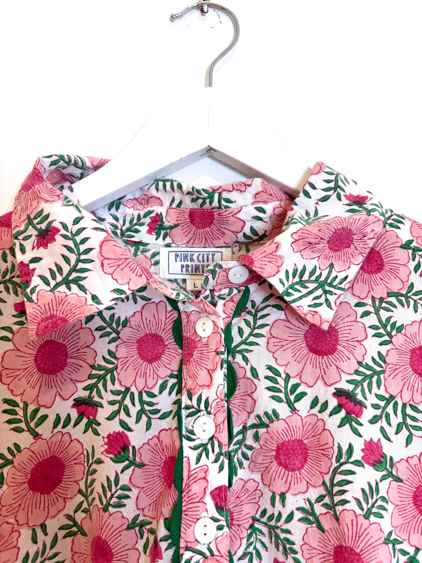 Pink City Prints Marigold Blush Margot Dress L