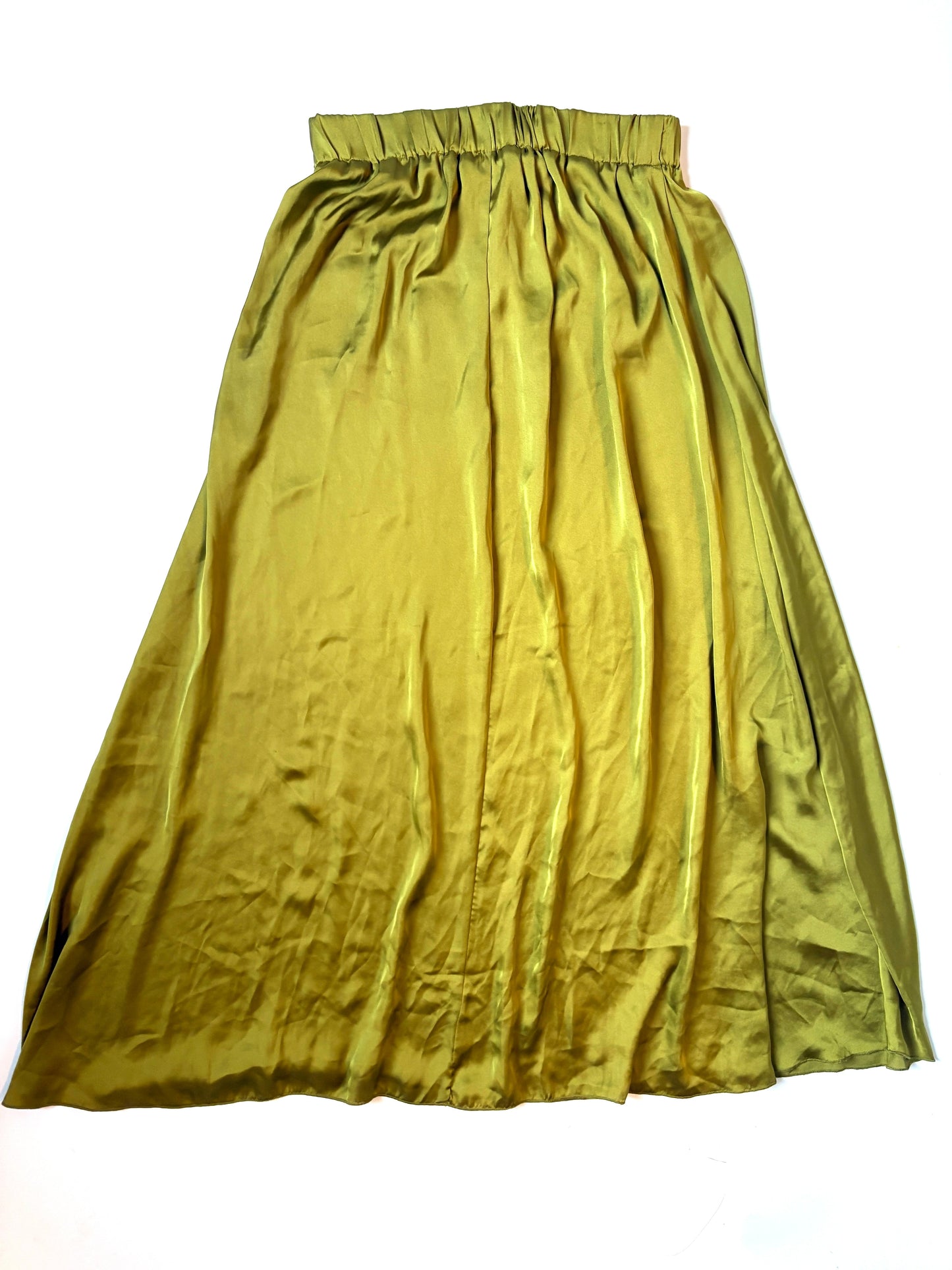 Zara Green Silky Satin Skirt S