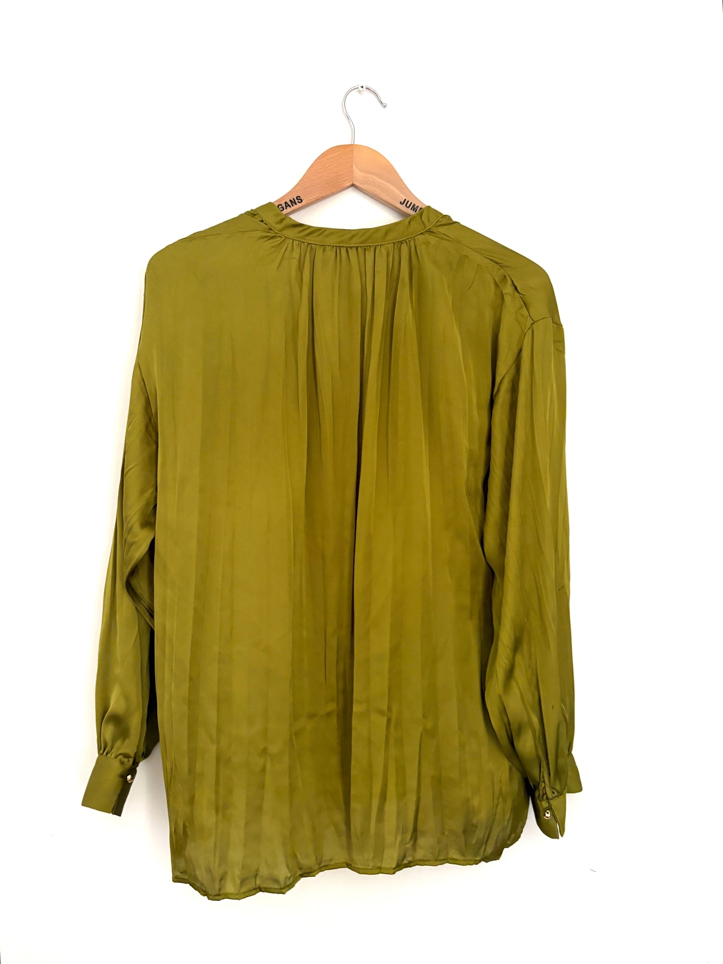Zara Green Silky Blouse S