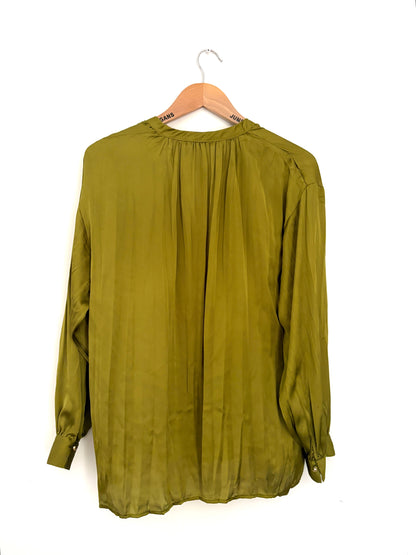 Zara Green Silky Blouse S