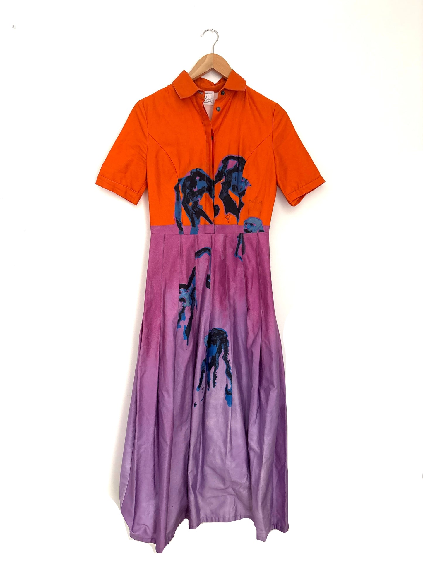 Stella Jean Print Dress orange purple