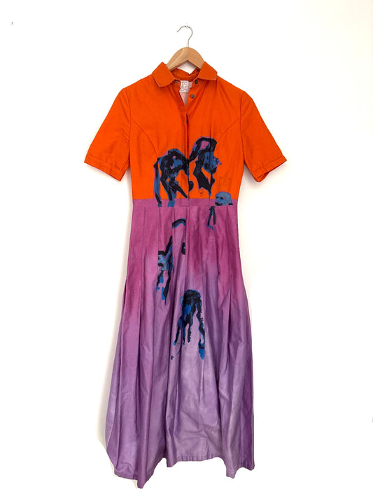 Stella Jean Print Dress orange purple