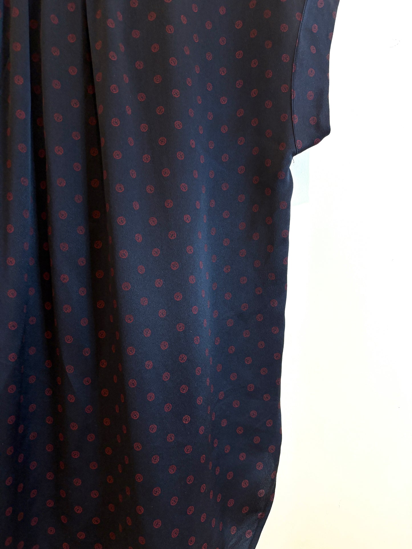 Vince Navy Silk Blouse S