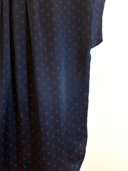 Vince Navy Silk Blouse S
