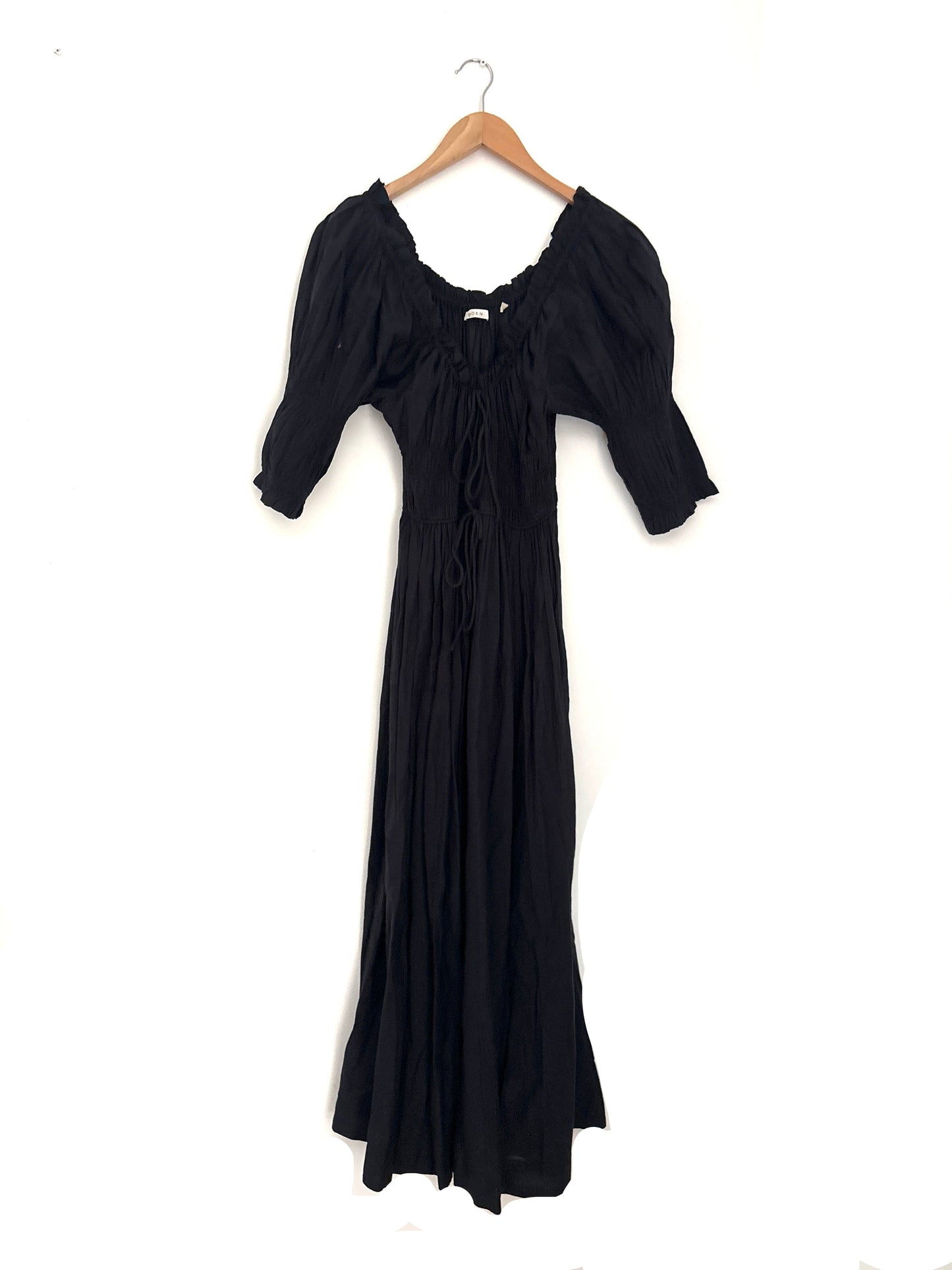 DÔEN
Ischia shirred organic cotton-voile midi dress